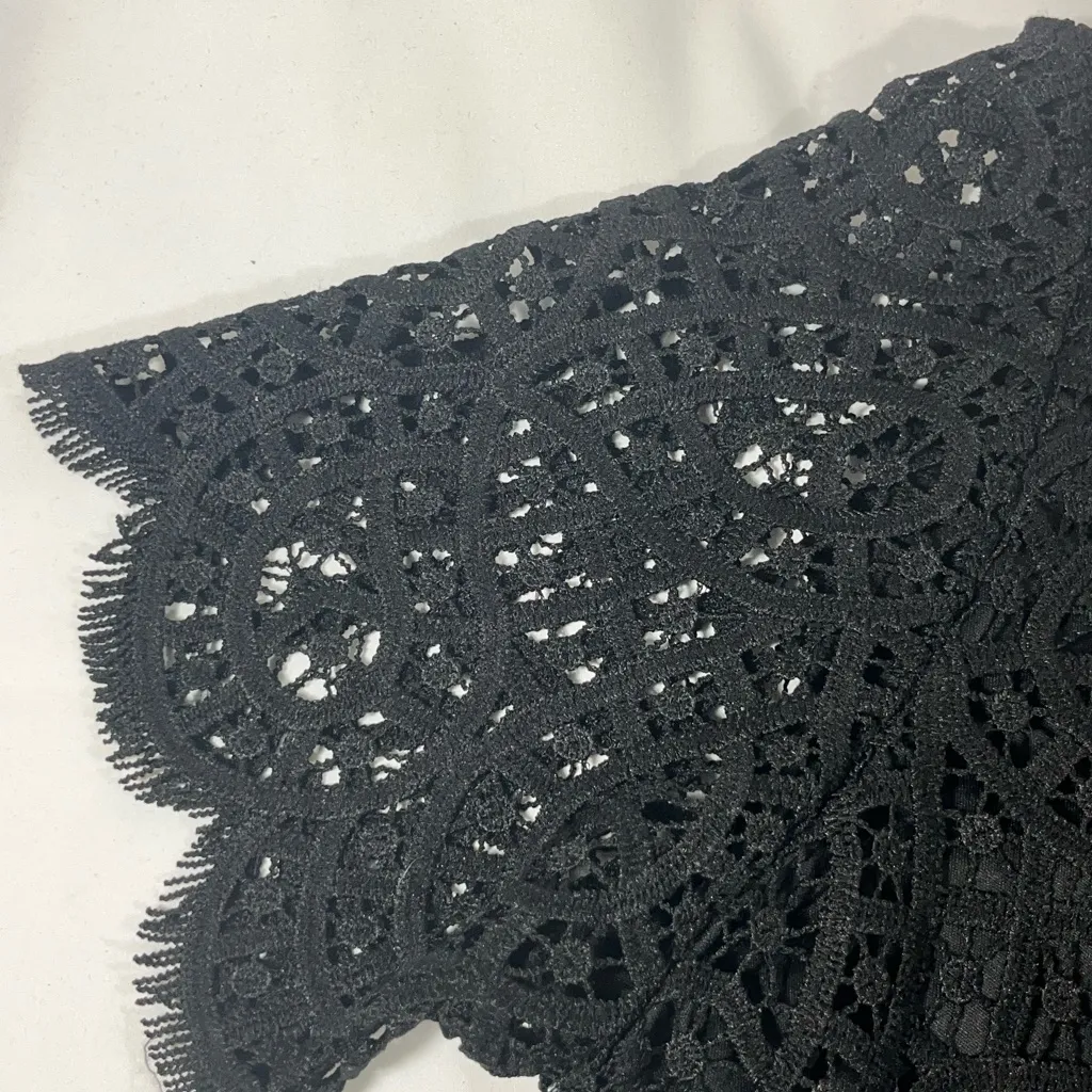 PHILOSOPHY CROCHET BLACK LACE TOP OVERLAY LINED WOMEN LG‎ NEW WITH TAGS - Image 11