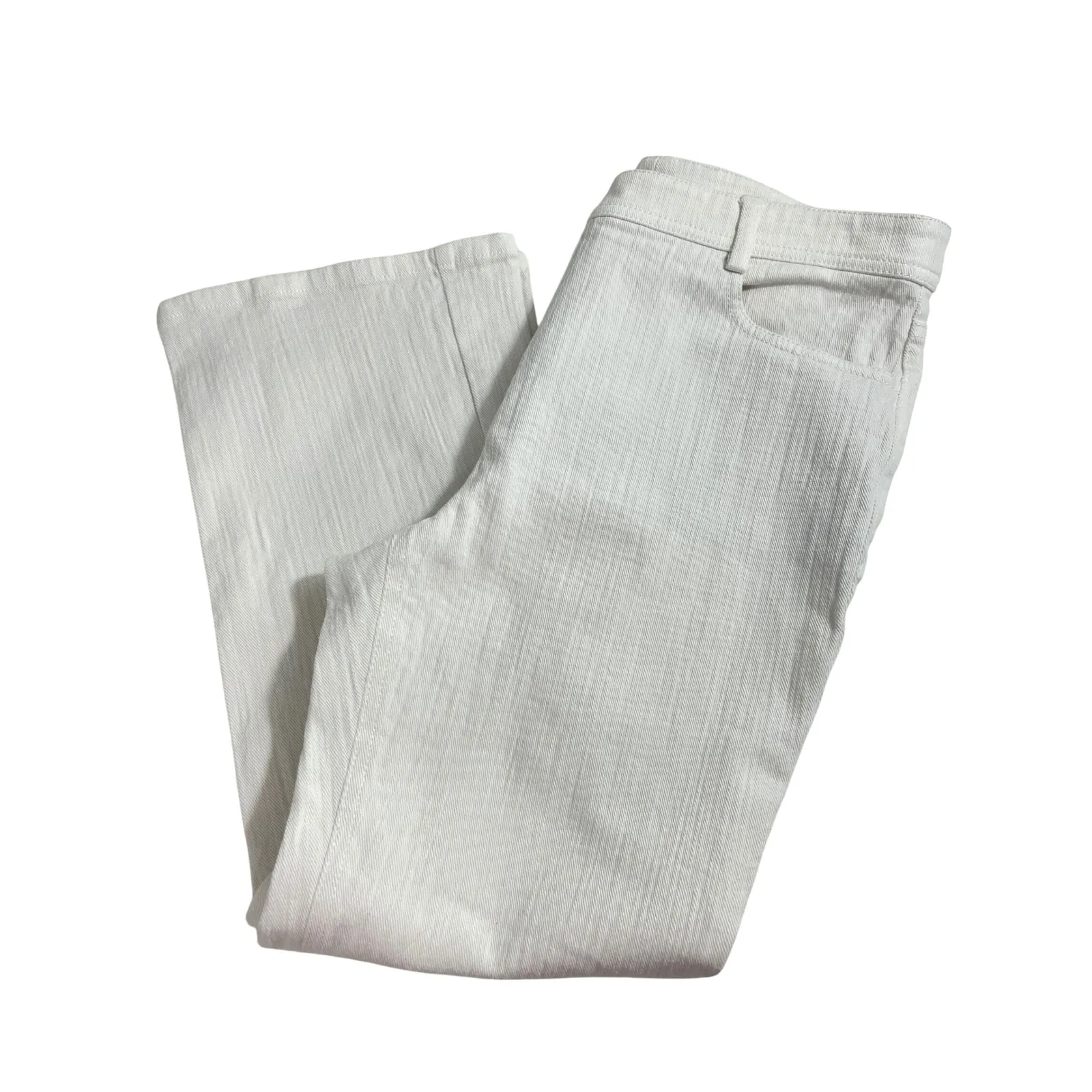 AKRIS Punto Cali Bootcut Cropped Denim Pants Size 10
Cream White Jeans - Image 10