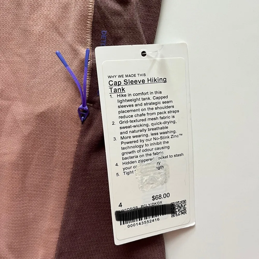 lululemon athletica Cap-Sleeve Hiking Tank Pink Clay/Dark Oxide -Size 4 - Image 8