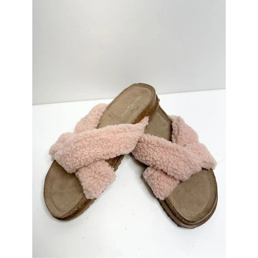 Treasure & Bond Davina Faux Shearling Slide‎ Sandals Size 6 - Image 4