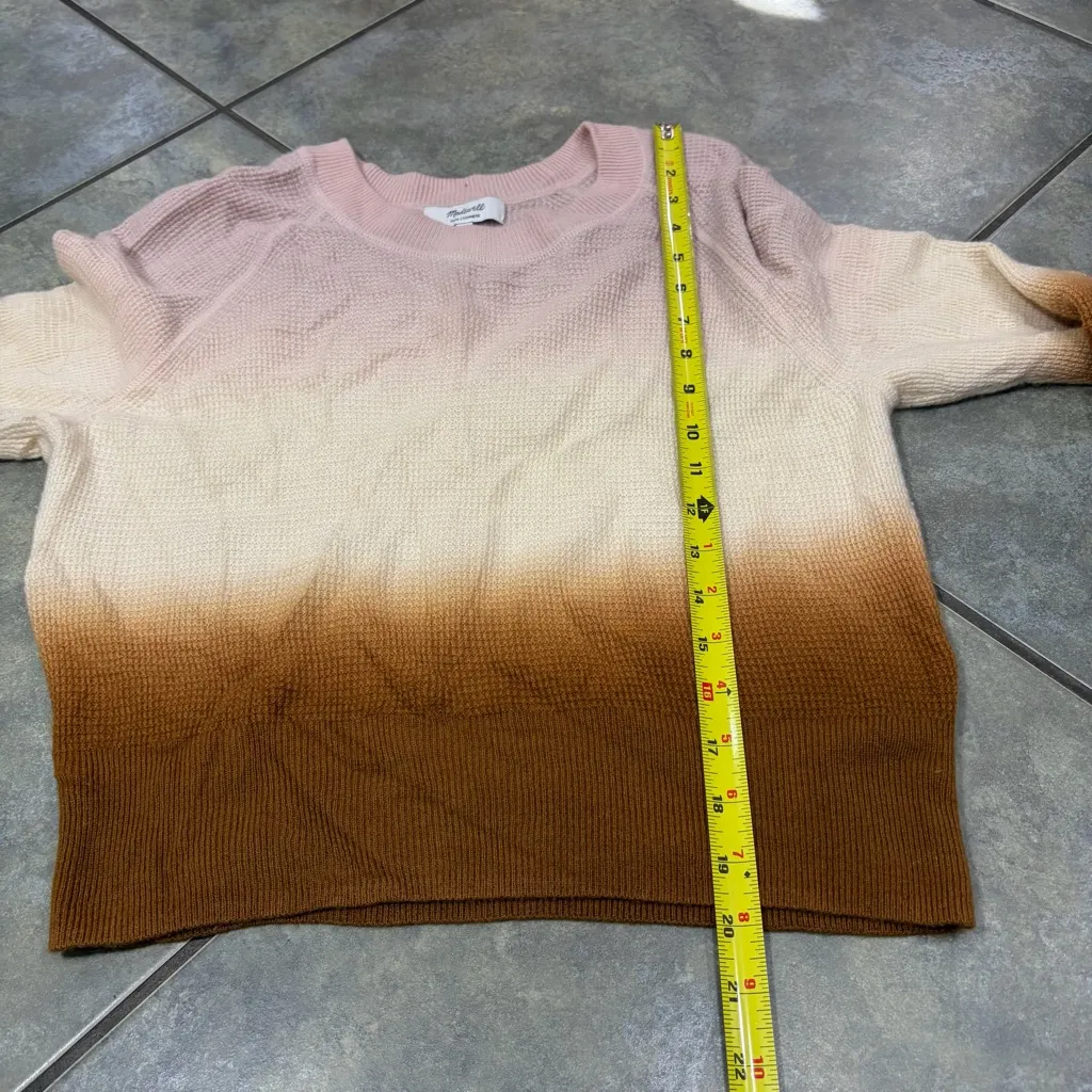 Madewell Dip-Dye Cashmere Shrunken Sweatshirt Women's S Casual Comfy Preppy City - Image 8