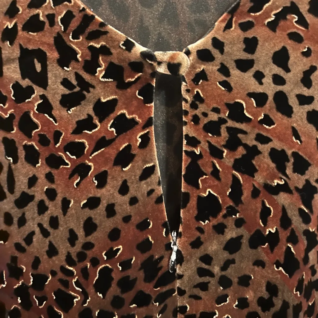 Neiman Marcus Cheetah  Diamond Tea  Dress - Image 2