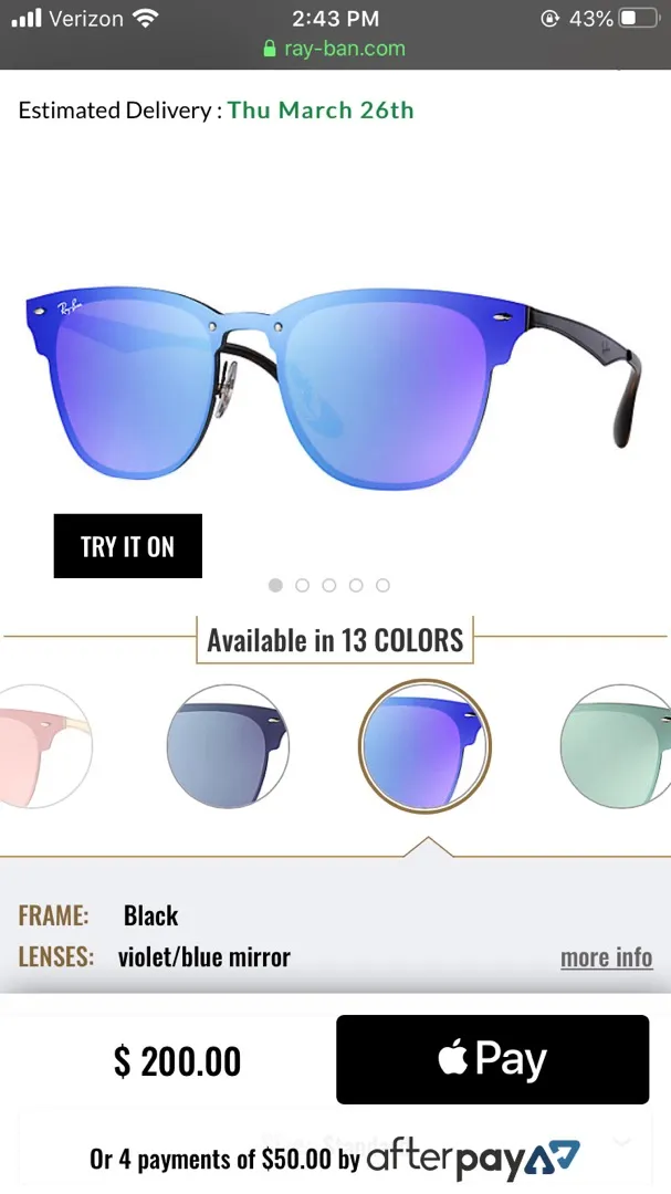 Ray-Ban Blaze Clubmaster Sunglasses - Image 2