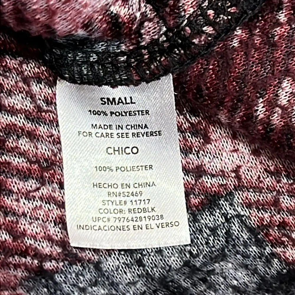 Alpine Sherpa Buffalo Plaid Tunic Pullover Size Small Black - Image 11