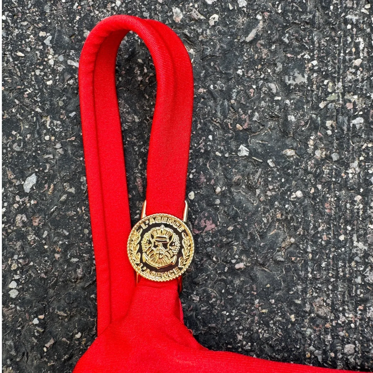 L'AGENCE Remi Shimmer One-Piece Swimsuit Size Small - Image 5