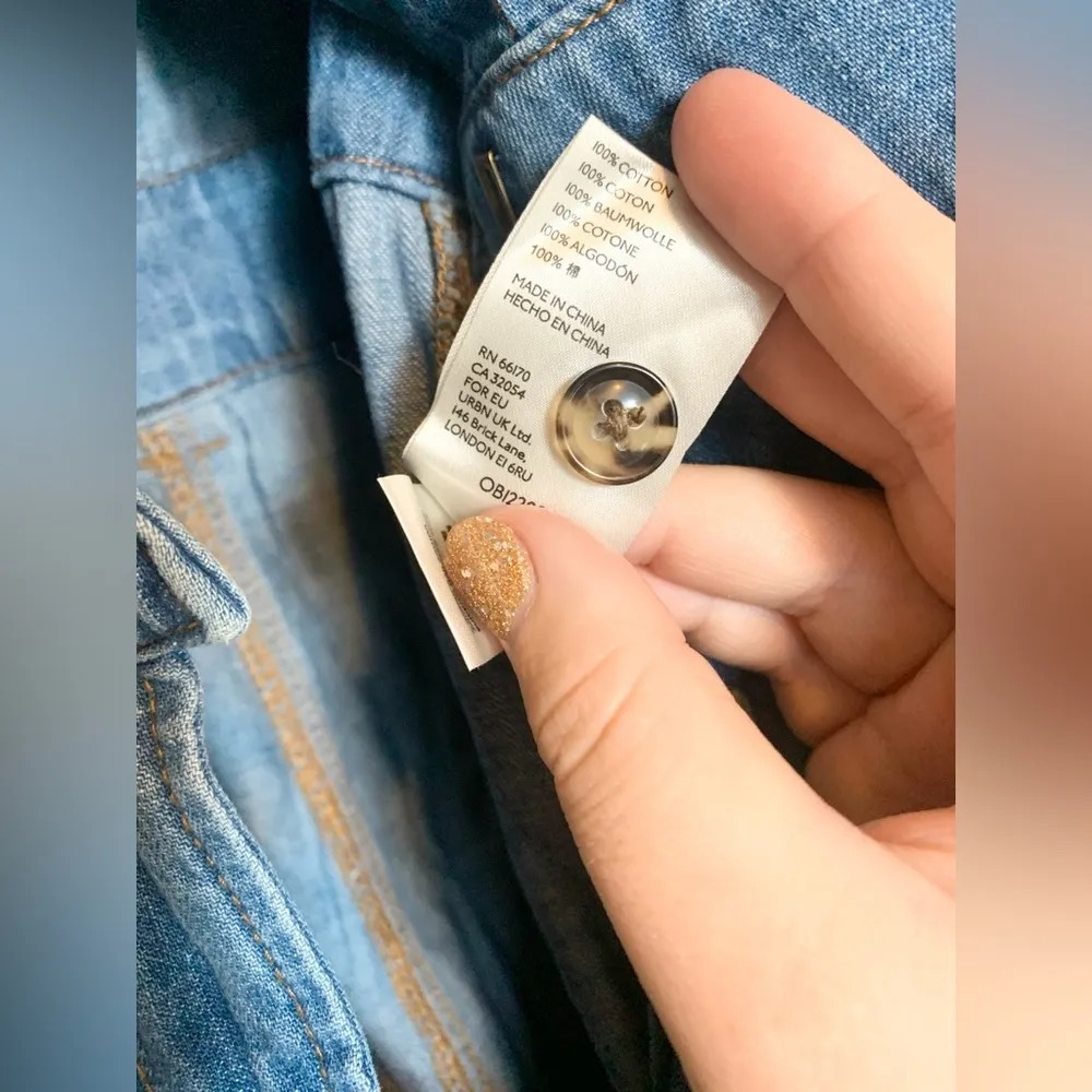 Anthropologie Pilcro and the Letterpress Denim Jumpsuit Long Sleeve Size M - Image 16