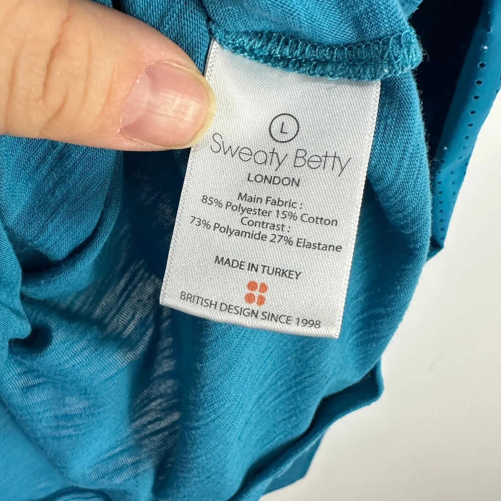 Sweaty Betty Long Sleeve Top Activewear Gym Running Workout Blue Women's Size L - Image 5