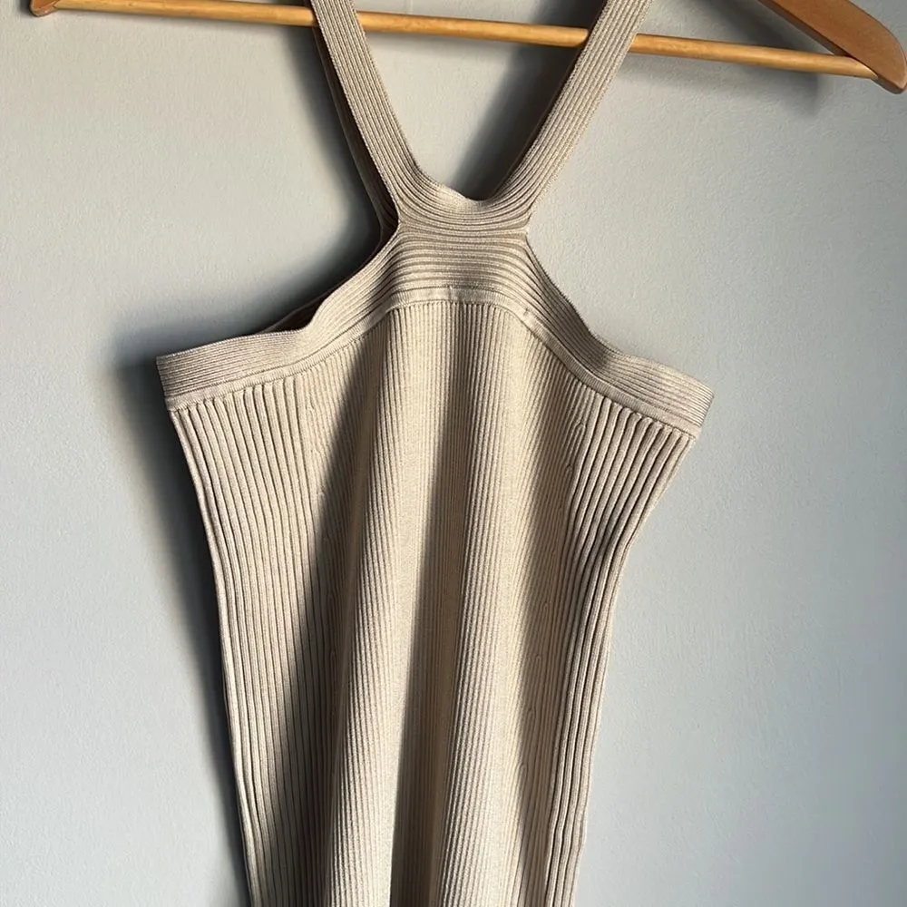 Jonathan Simkhai Tabitha Ribbed Knit Dress Green Size M - Image 6