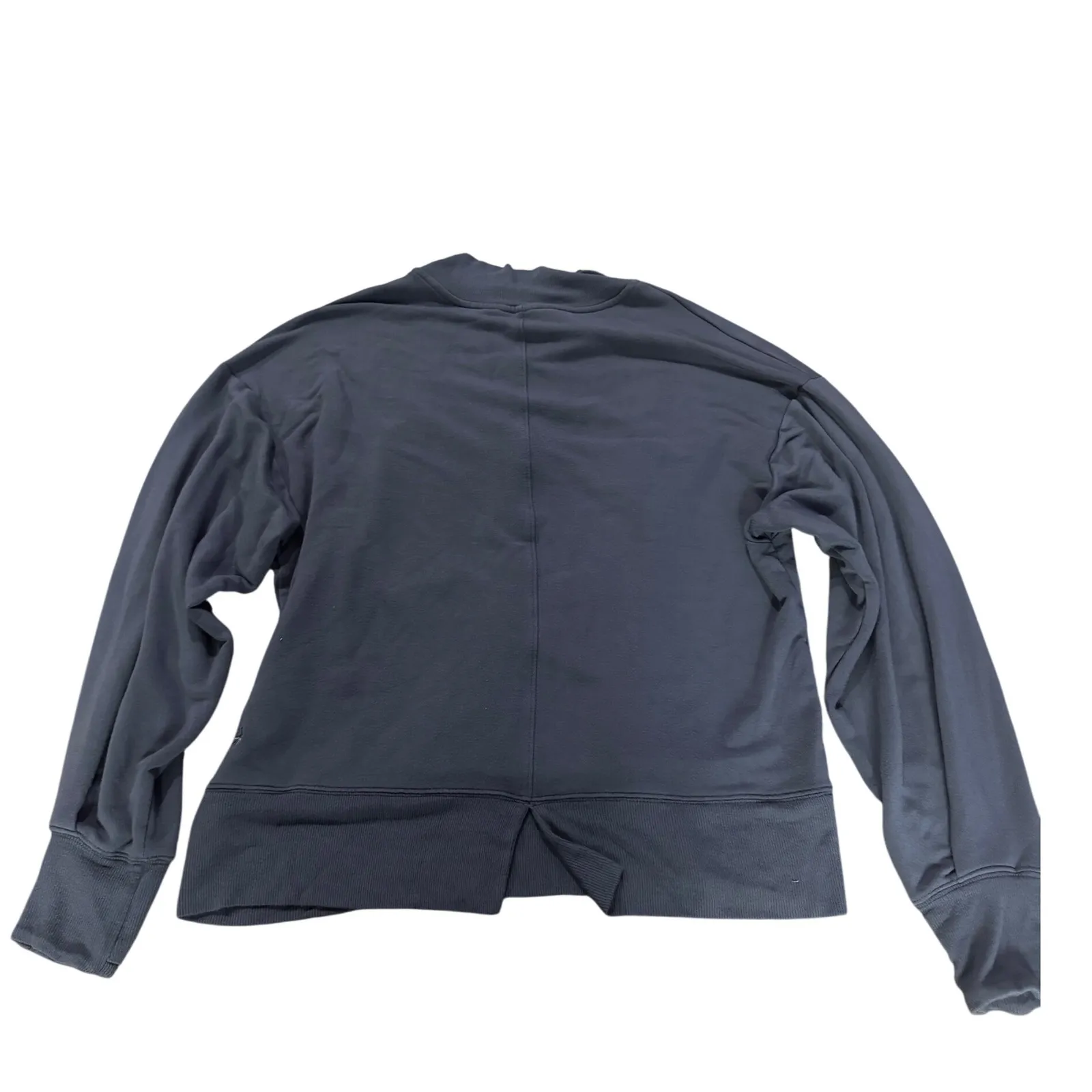 Athleta Women's Purple Gray Long Sleeve Sweatshirt Relaxed Fit Mock Neck Size L - Image 2