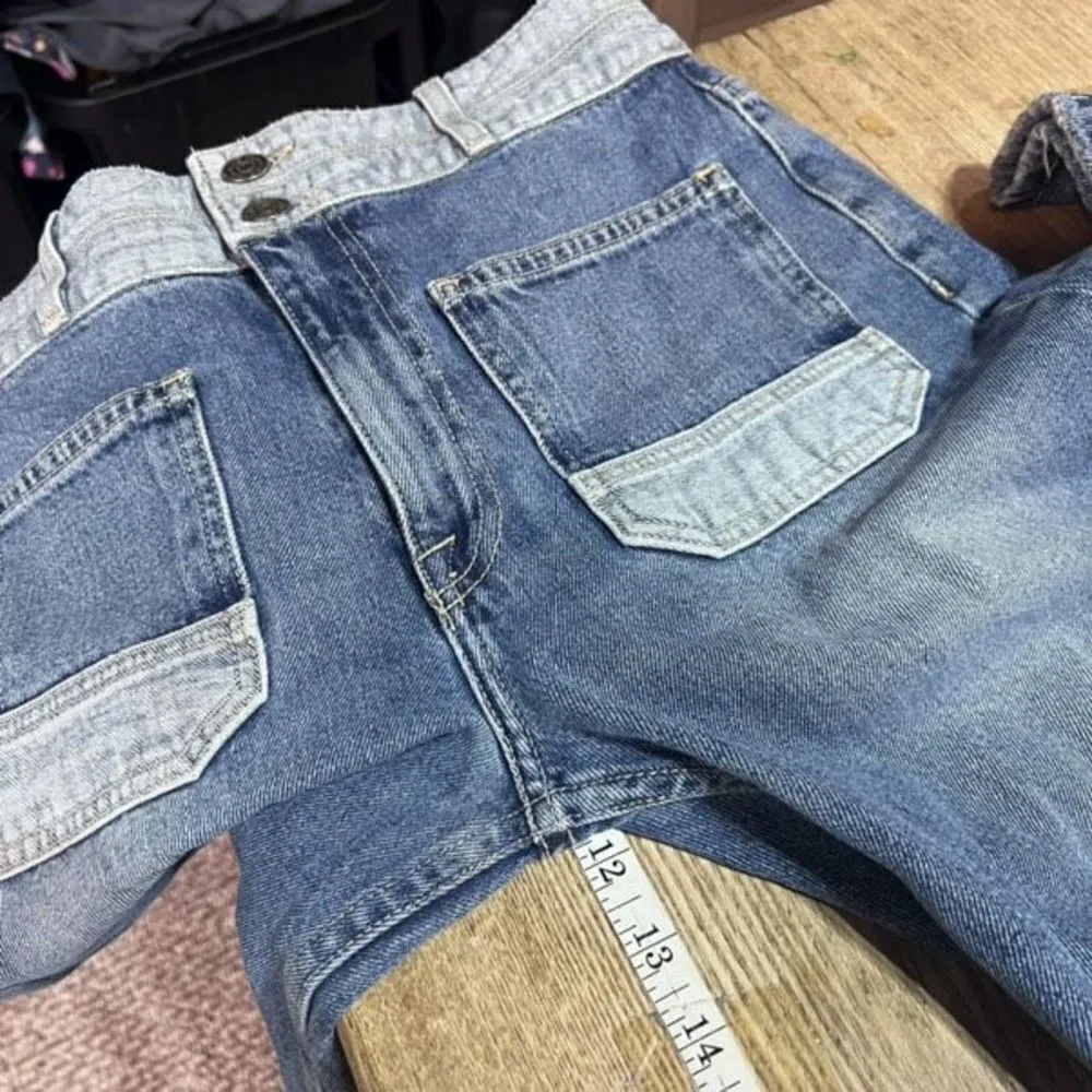 Joie Gabriel Wide Waistband High Rise Straight Leg Jeans Light Wash Sz 27 Size 4 - Image 3