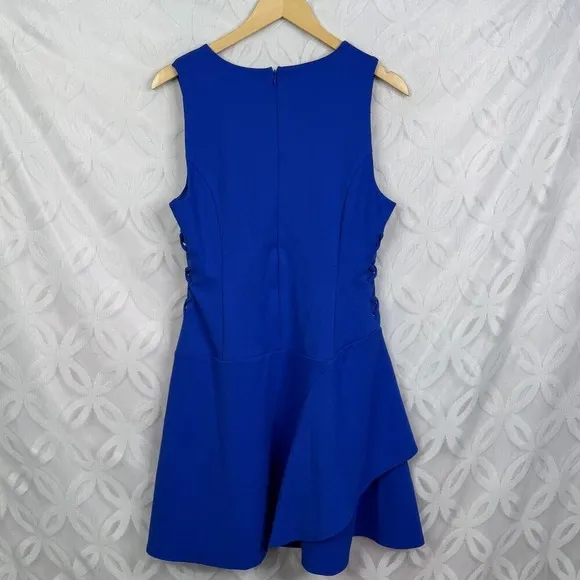 Bar III Tiered Sleeveless Blue Lace-Up A Line Dress‎ Size L NWT - Image 9