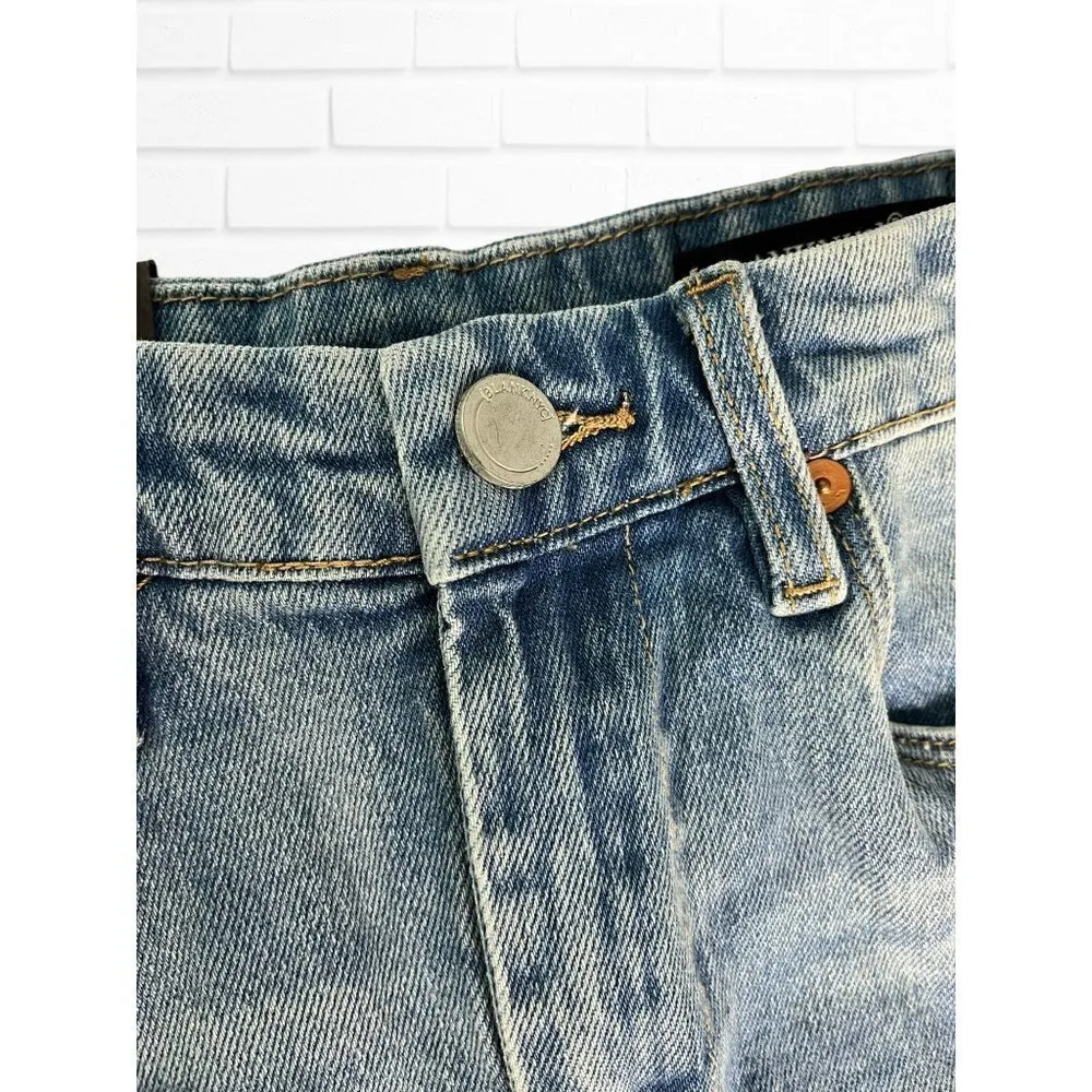 Blank NYC Shorts‎ Women's Sz 26 The Perry Mom Shorts Blue Cotton Pockets - Image 2