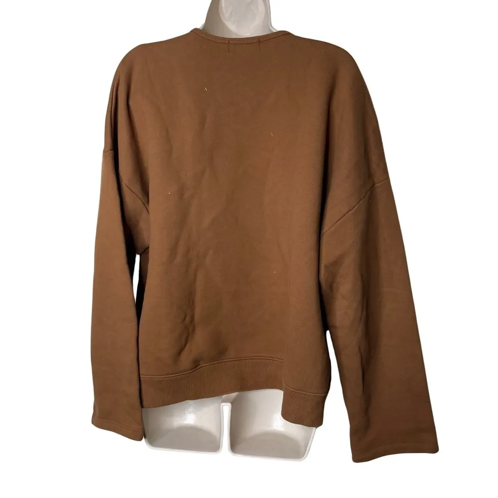 The Frankie Shop Brown Crew Sweatshirt Pullover L - Image 3