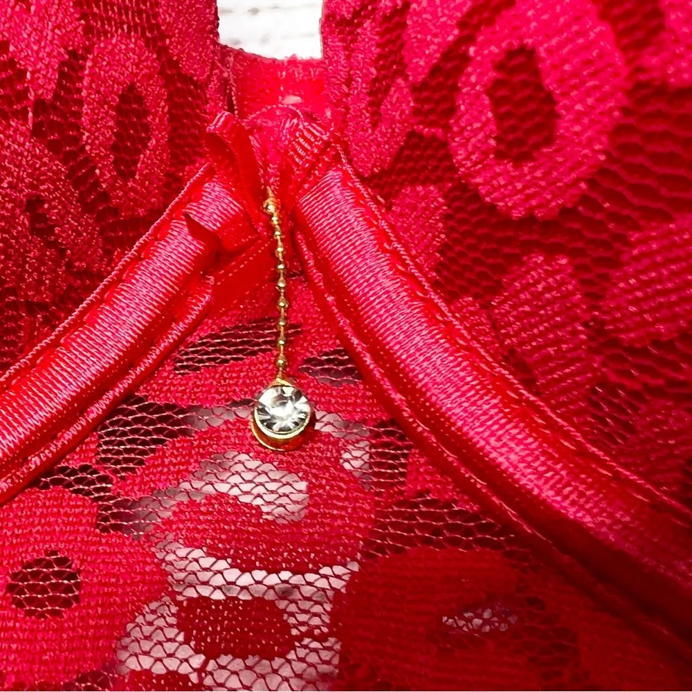 NWT Spree Intimates Pink Lace Sheer Mesh Push - Image 5