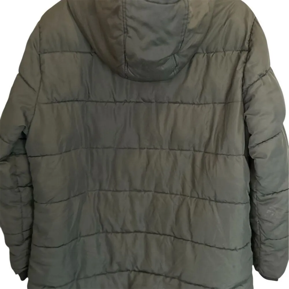 U.S. Polo Assn. women’s  Green Puffer Jacket with Hood Size‎ L Casual - Image 2
