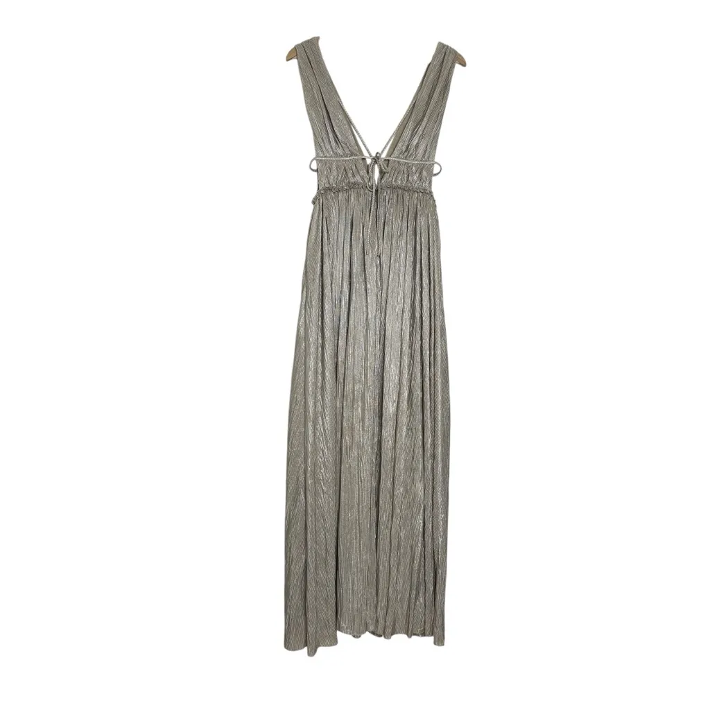 Jonathan Simkhai Metallic Plisse Gown Size XS - Image 8