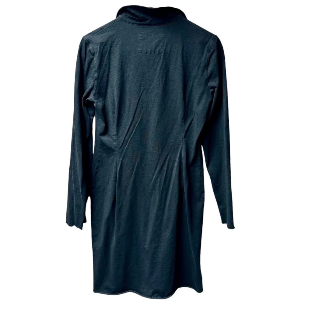 Frank & Eileen Nicole Long Sleeve Henley Dress Heritage Jersey Black Small S - Image 5