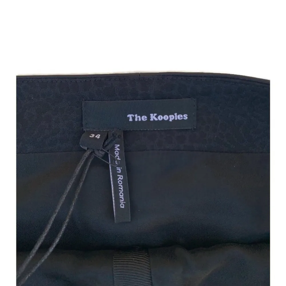 The Kooples Crocodile Jacquard Black Faux Leather Zipper Mini Skirt XS NWT - Image 5