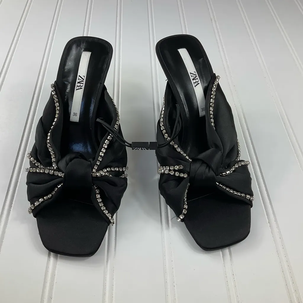 NWOT Zara Sparkly Heeled Sandals Size EU36 - Image 6