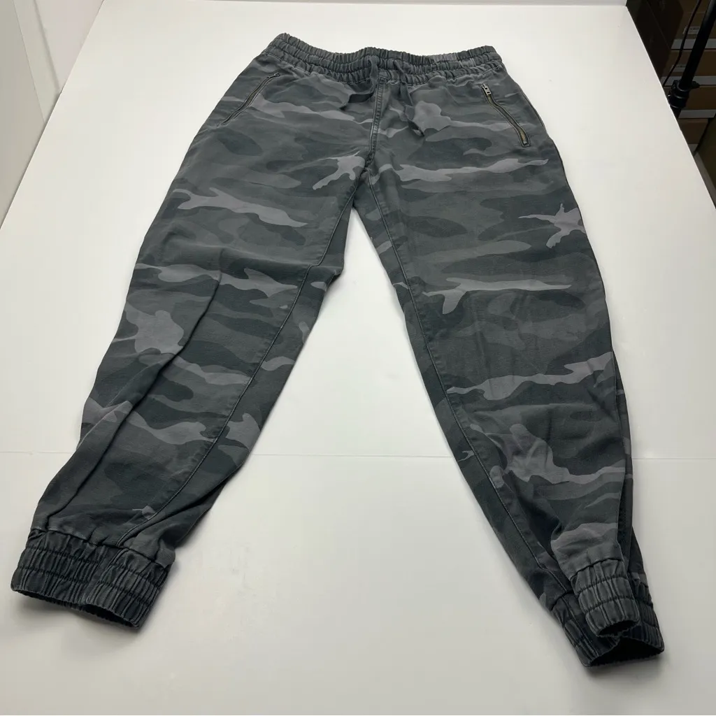 Aritzia TNA Camouflage Mid Rise Gray Grey Jogger‎ Style Cotton Pant Women Medium - Image 2