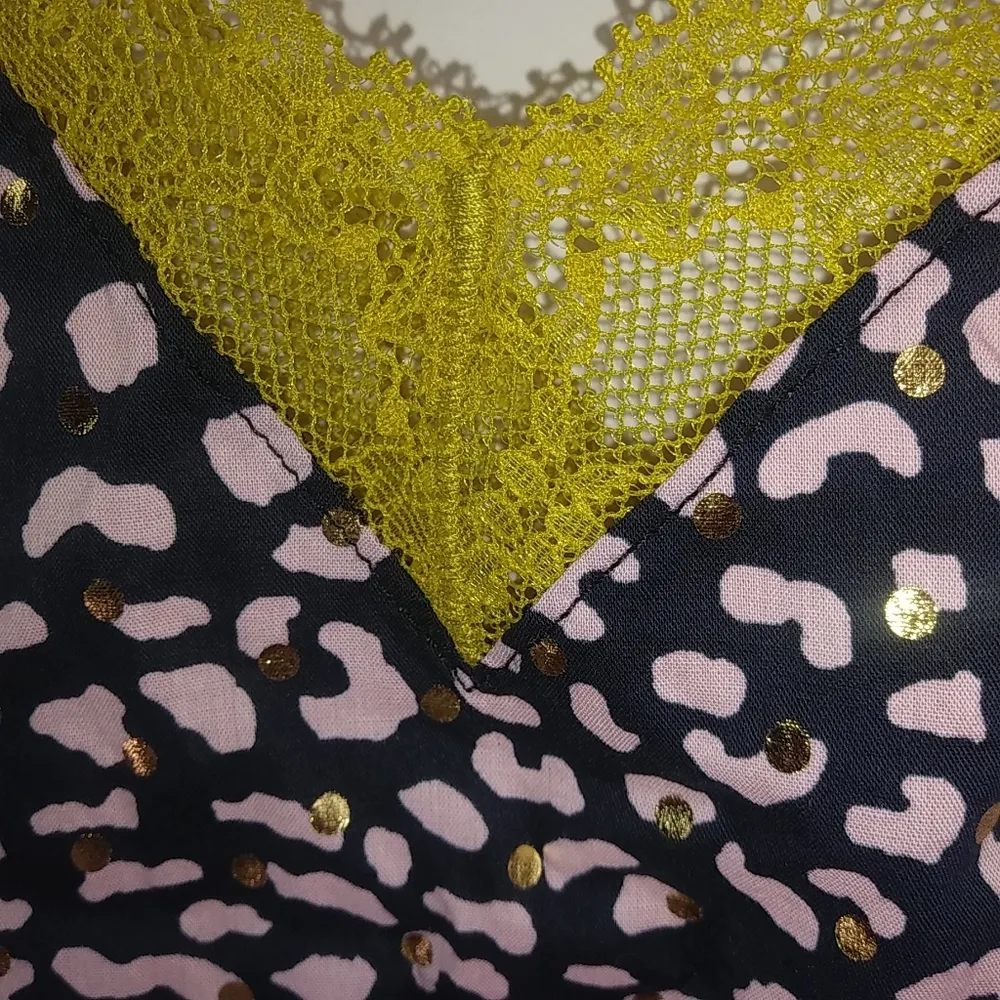 Victoria Secret S Gold Black Pink Cami - Image 5