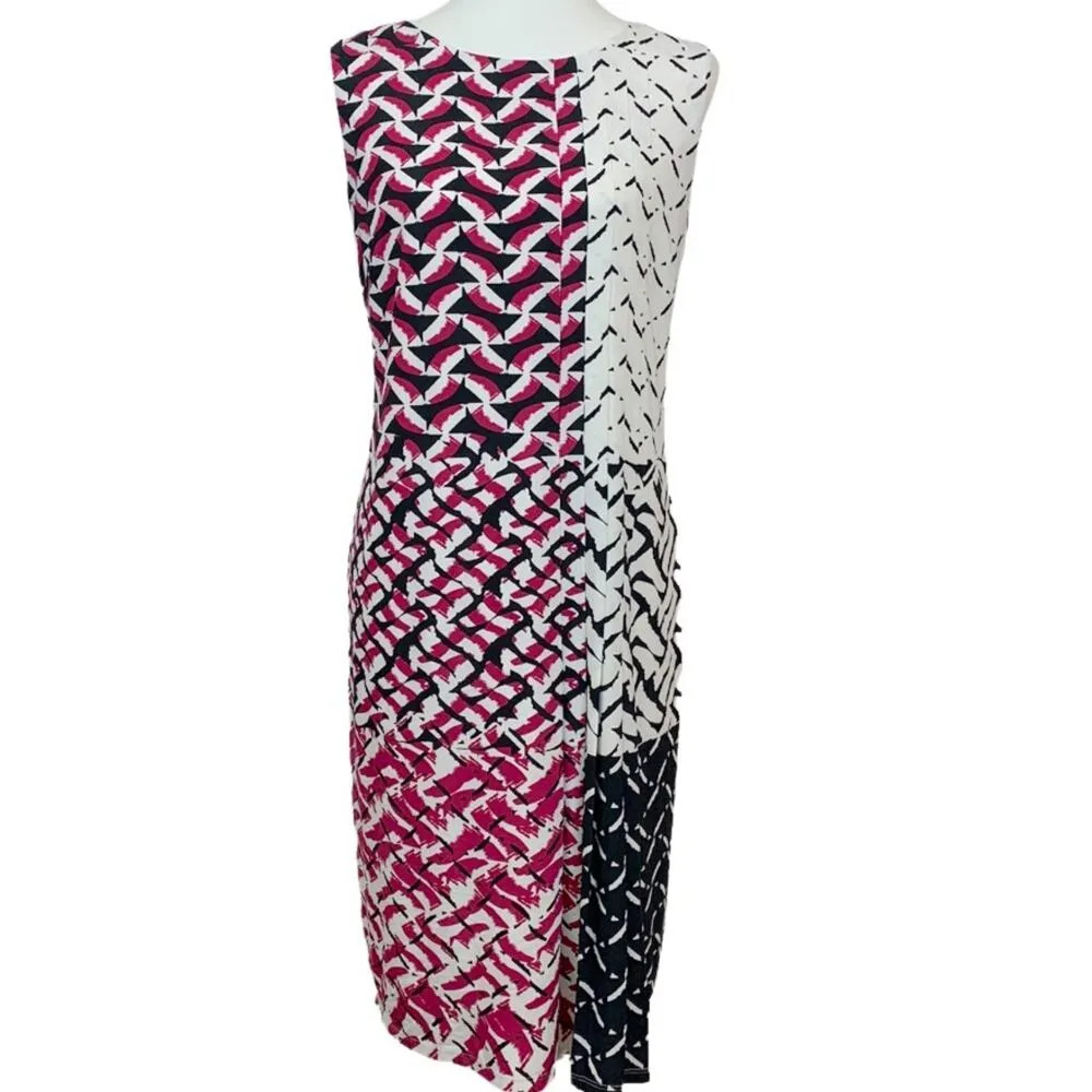 Donna Morgan Pea in the Pod Women's Maternity Black Pink Geo Print Size Large - Image 13