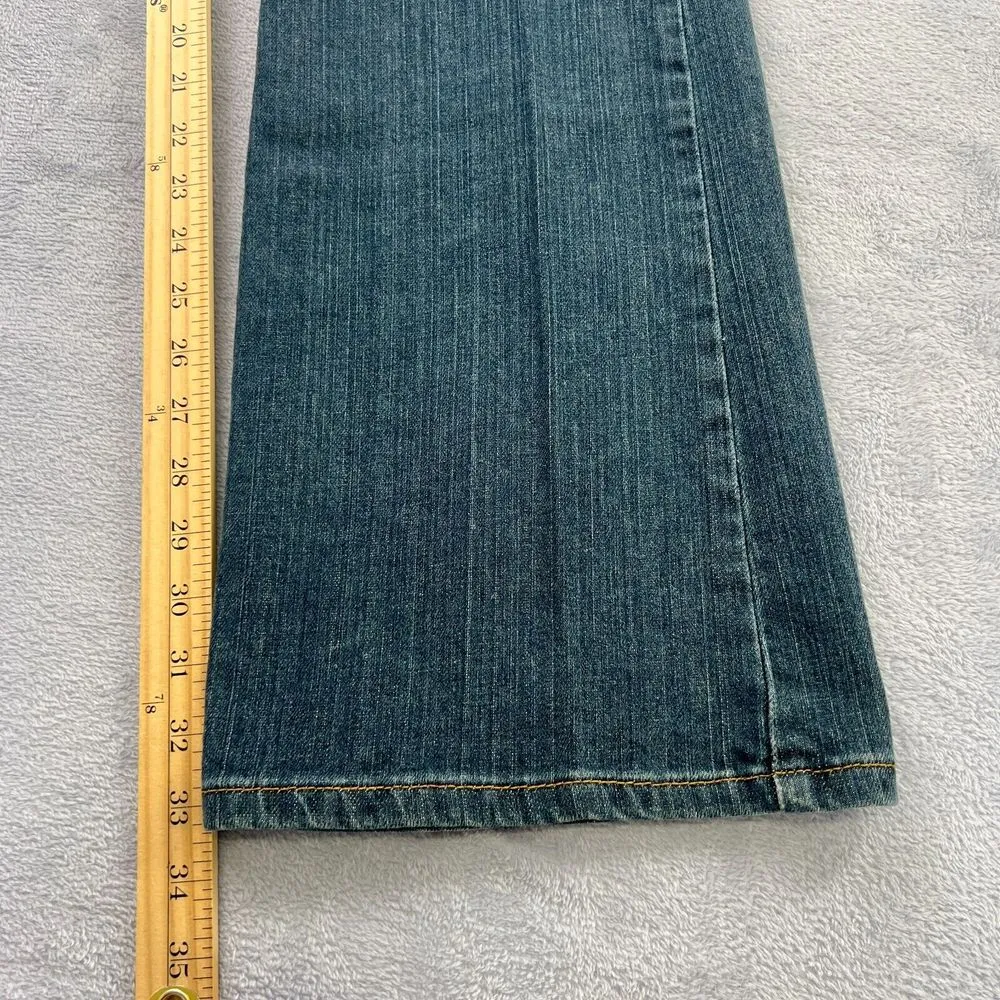 Calvin Klein Womens Jeans (12) 34 x 33 Dark Wash Denim Flare Western Bowgirl 90s - Image 7