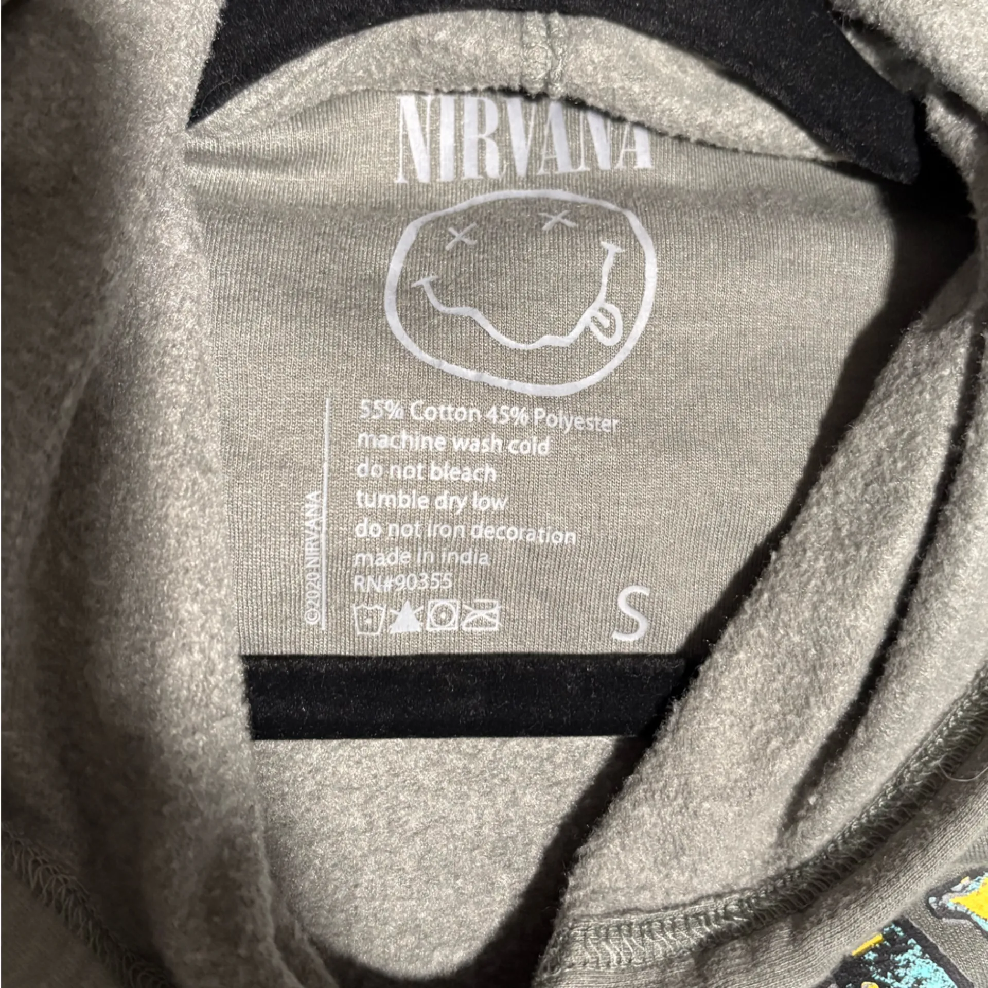 NIRVANA Sage Hoodie with Yellow Graphic - Image 3