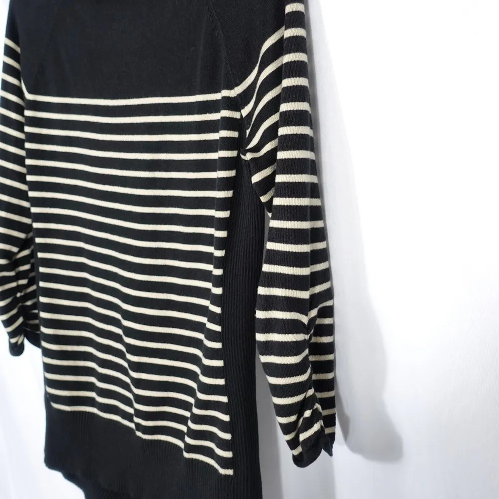 Metaphor Crew Neck 3/4 Sleeve Stripe Sweater - Image 5