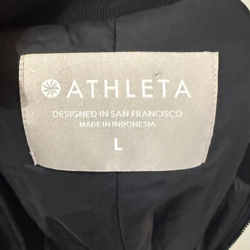 Athleta Women’s Long Parks Jacket Size L Black Primaloft Light Puffer EUC - Image 6