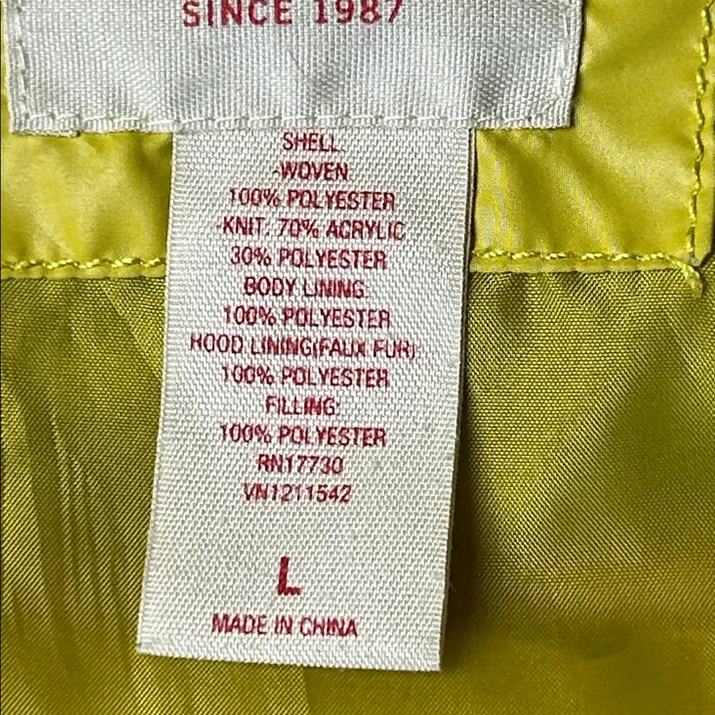 Mossimo Quilted Puffer Vest – Size Large Gold - Image 10