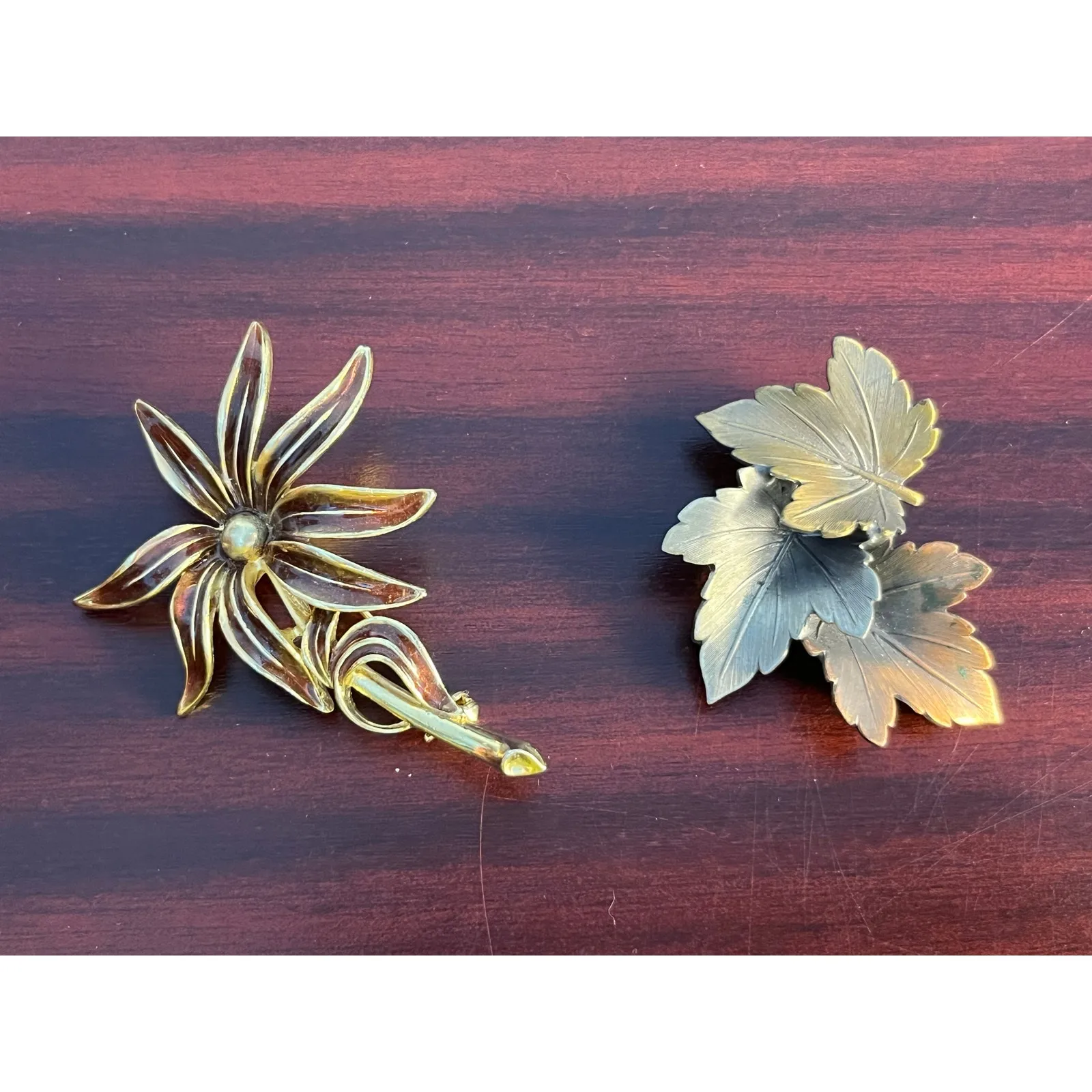 VTG Floral Brooch Lot of 6 Sarah Coventry K&T More Boho Cottage Core Gold - Image 8