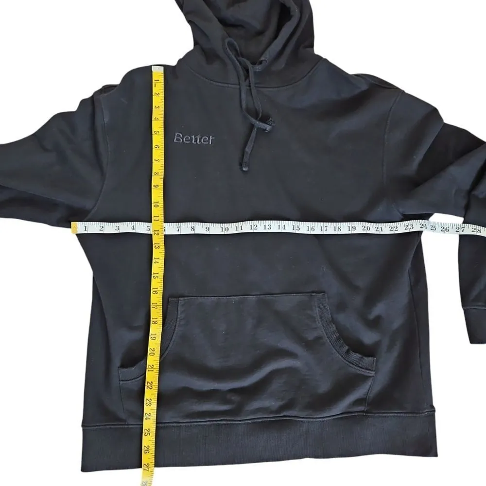 Kotn Size Large unisex hoodie in black with "Better" embroidery - Image 11