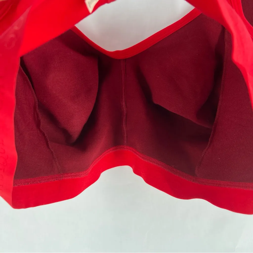 Cacique Red Lace Cotton Unlined Full Coverage Underwire‎ Lace Bow Bra Size 42DD - Image 7