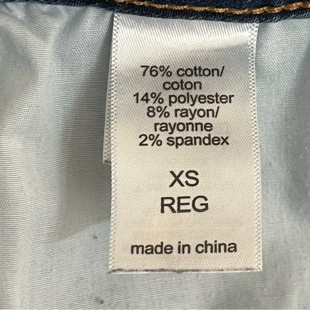 Women’s Maurice’s Mid Rise Distressed Skinny Jean Jeggings Size XS Dark Wash‎ - Image 10