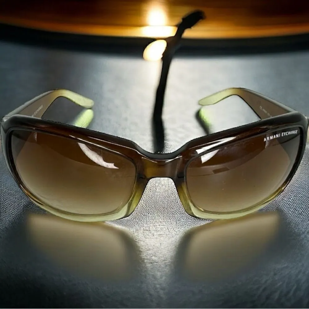 ARMANI EXCHANGE Oversized Sunglasses with Case Gradient Ombré EUC - Image 15