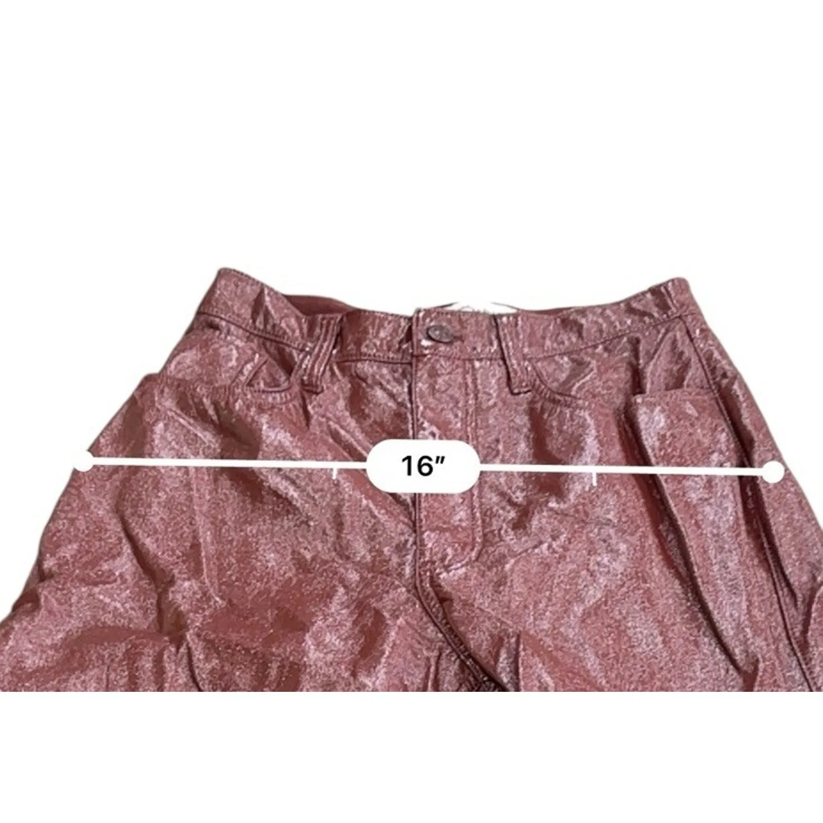 Abercrombie & Fitch The ‘90s Straight Ultra High Rise Vegan Leather Pants size 4 - Image 12