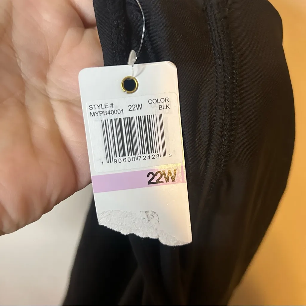 Anne Cole Live in Color Soft Band Skirted Swim Bottom Black Mini 22W NWT - Image 9