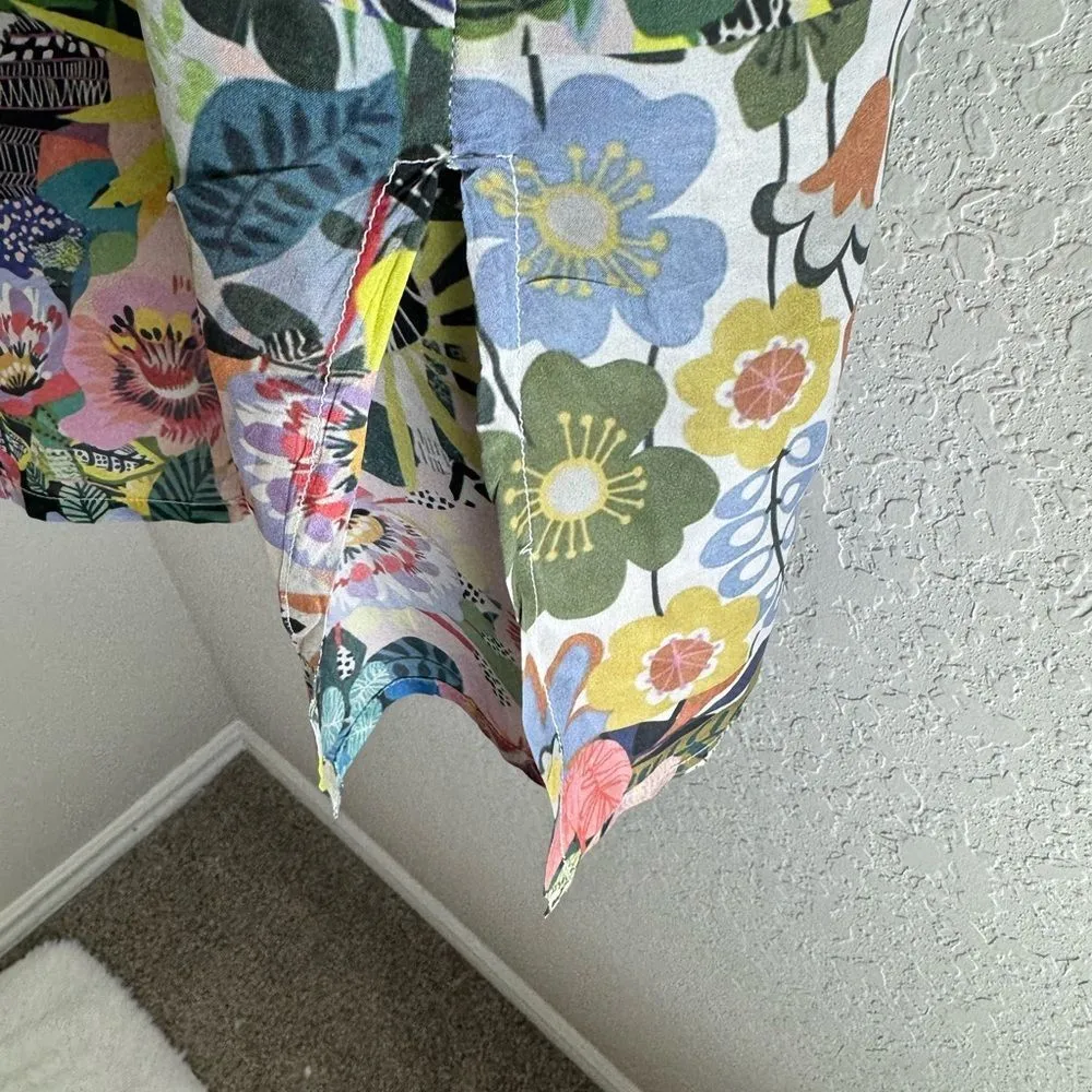 Johnny Was Chelsea Xanthe Silk Floral Sleeveless Multicolor Floral Top - Image 6