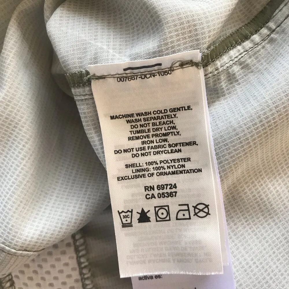 Mountain Hardwear Button Down Gray Short Sleeve Hiking Shirt Women's Size Small - Image 9