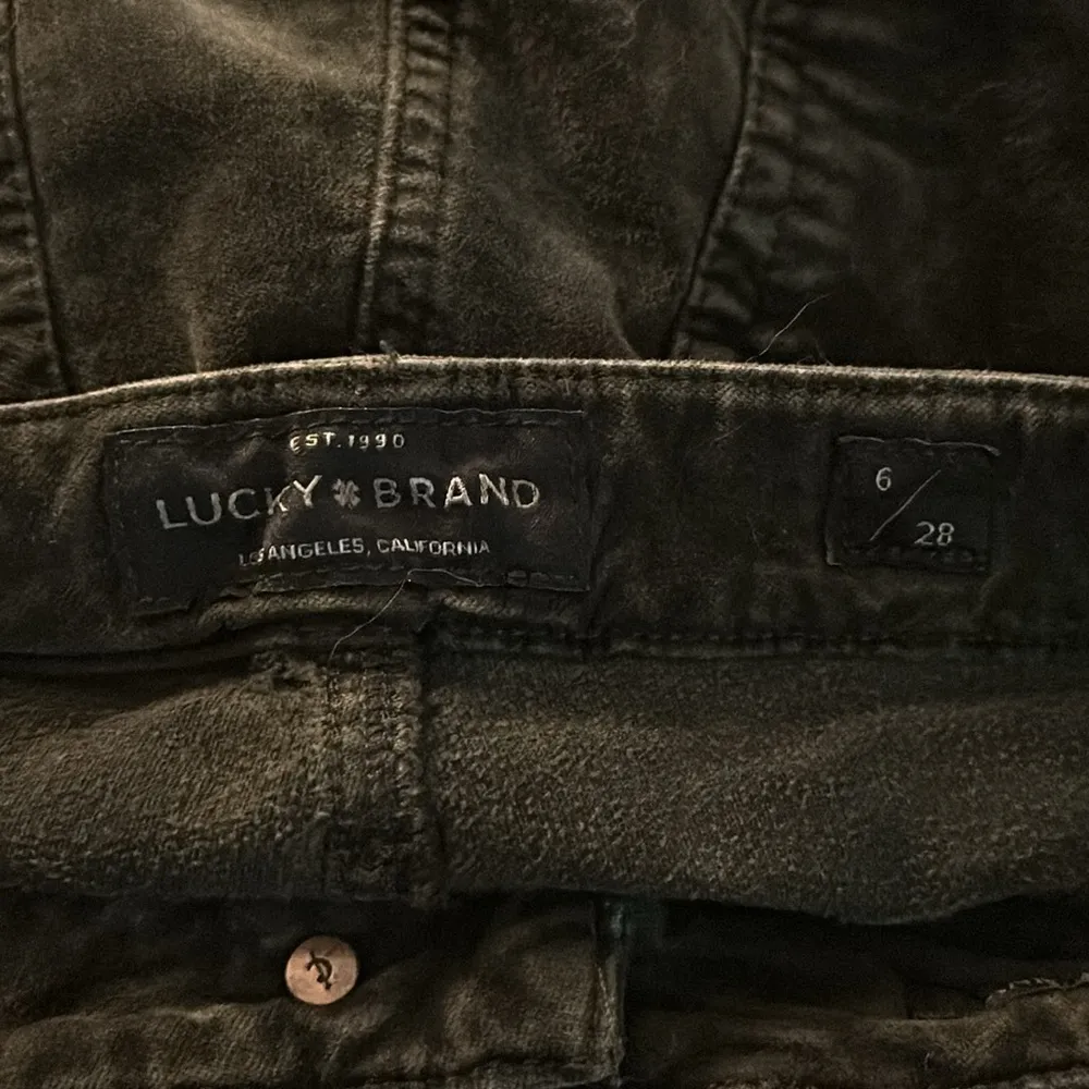 Lucky Brand Ava Super‎ Skinny Mid Rise Velvet Pants Green Size 6/28 #7W14198 - Image 11