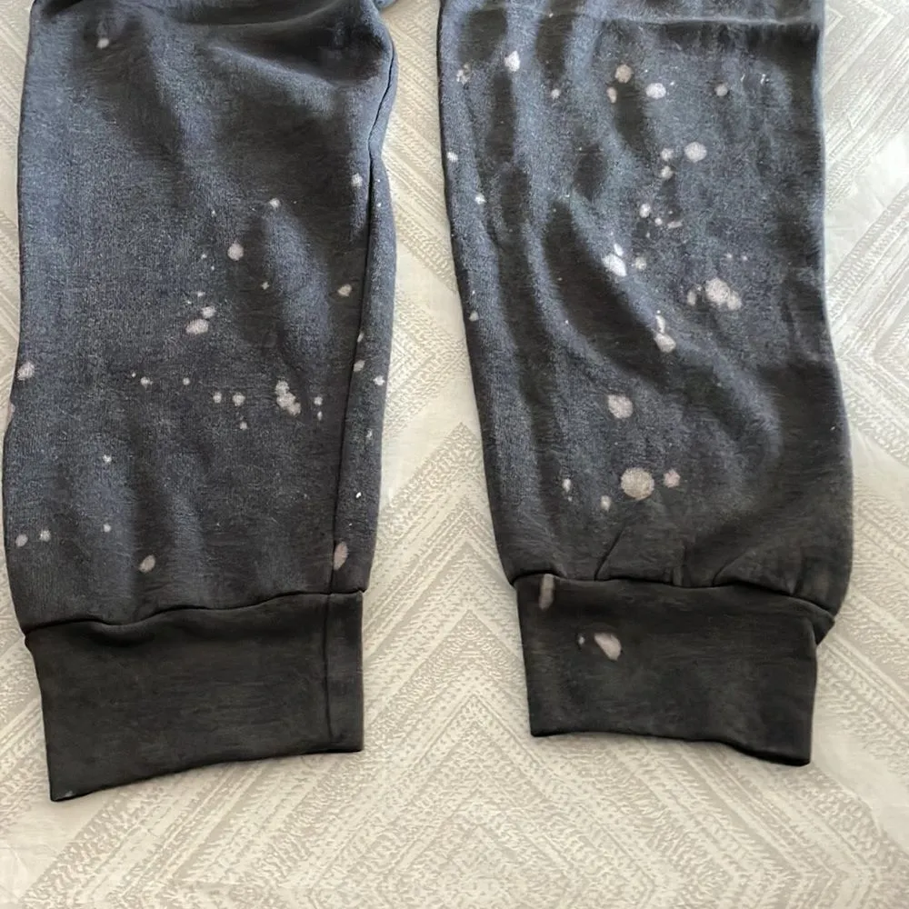 T2Love Women’s Grey with Bleach Spot Joggers Gray Size L - Image 7