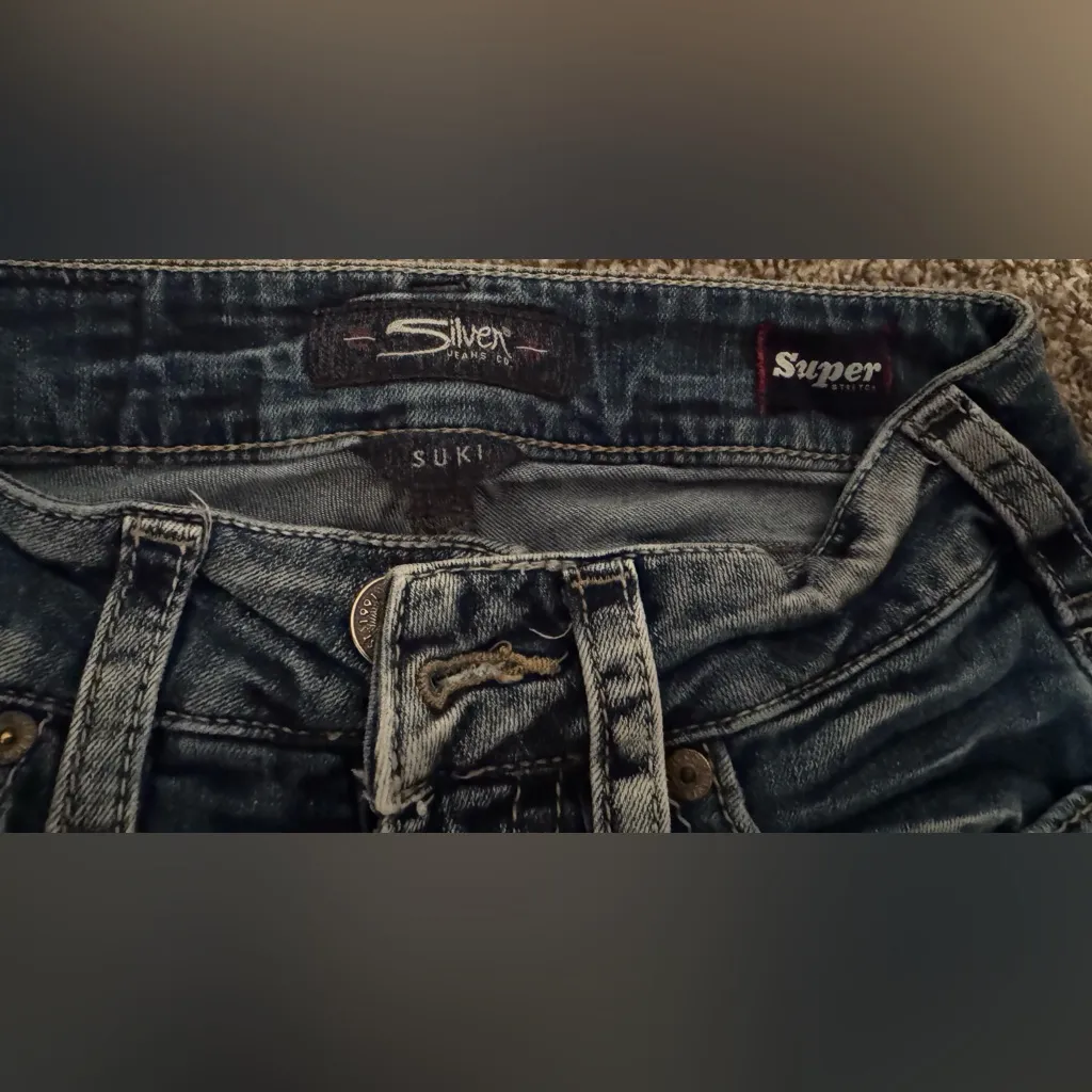 Silver SUKI Mid Slim Bootcut Women's Jeans - Image 7
