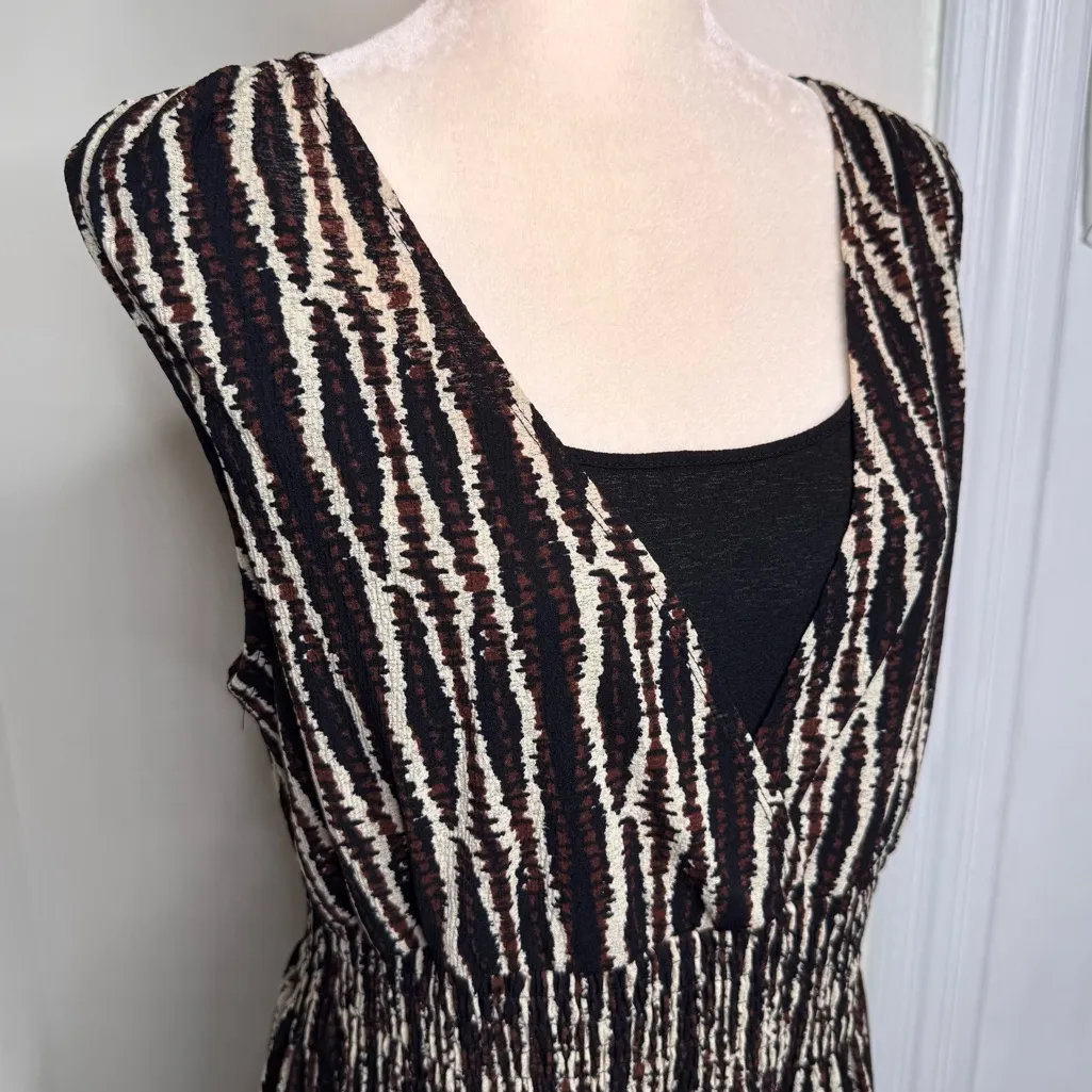 Alfani Midi Dress Sleeveless Women’s Sz XL Elastic Waistband Unlined Office Y2K - Image 4