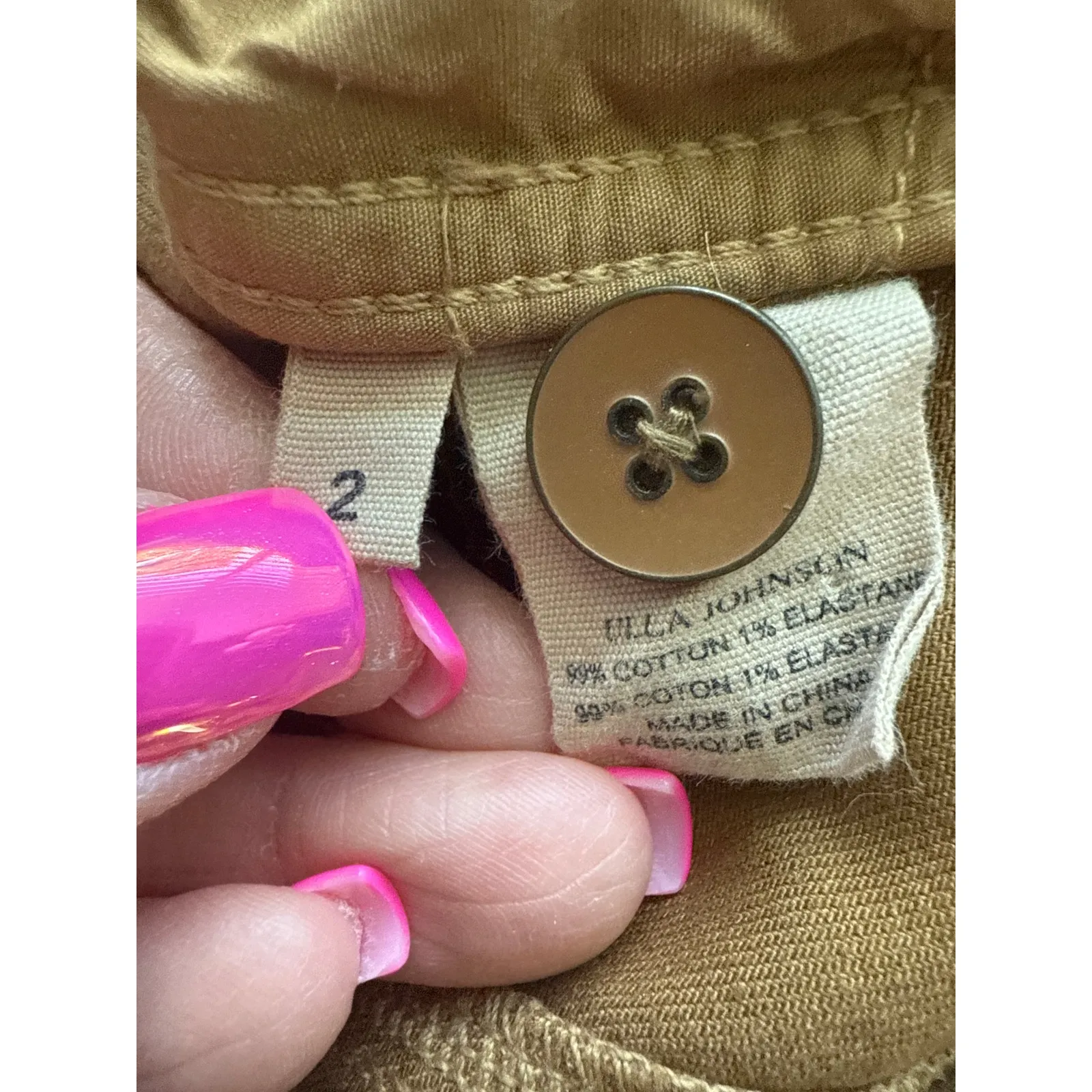 Ulla Johnson Button Fly High-Rise Straight Leg Pants in Camel Size 2 - Image 8