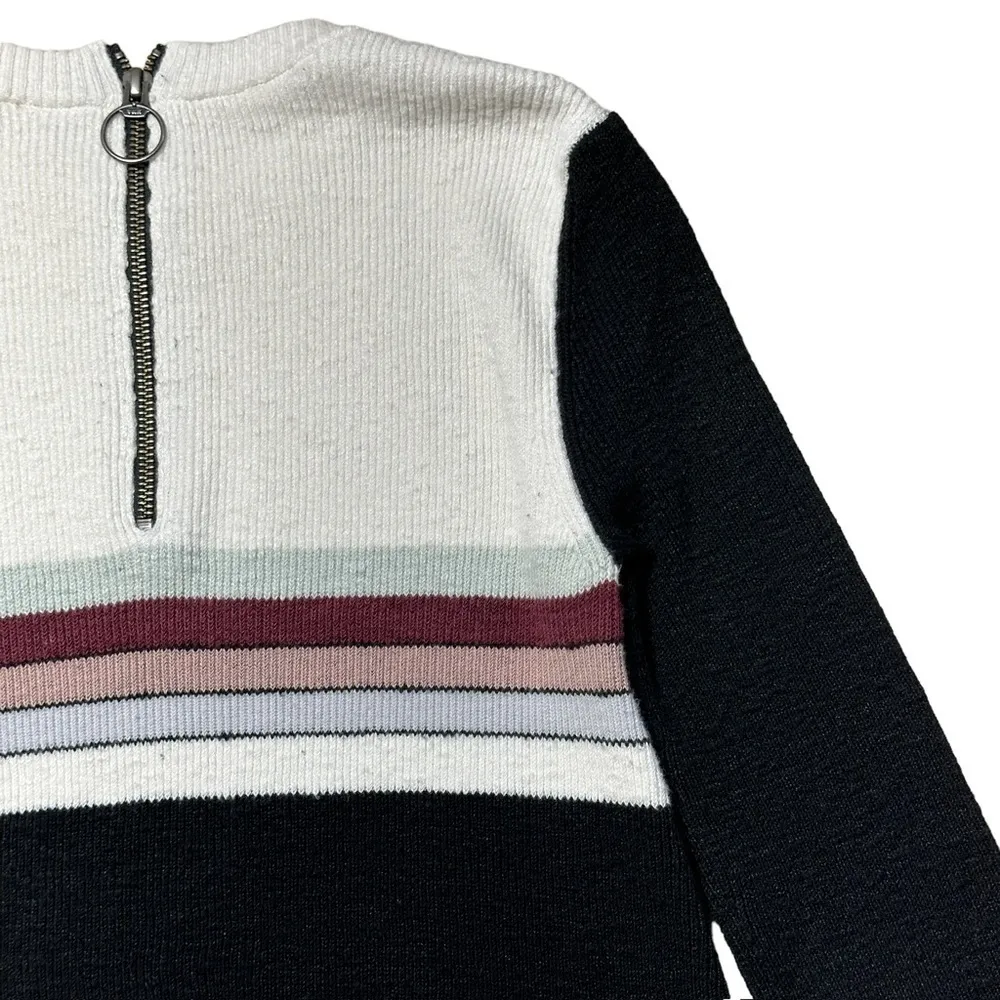 Free People Colorblock Knit Lightweight Mini Sweater Dress US XS - Image 7