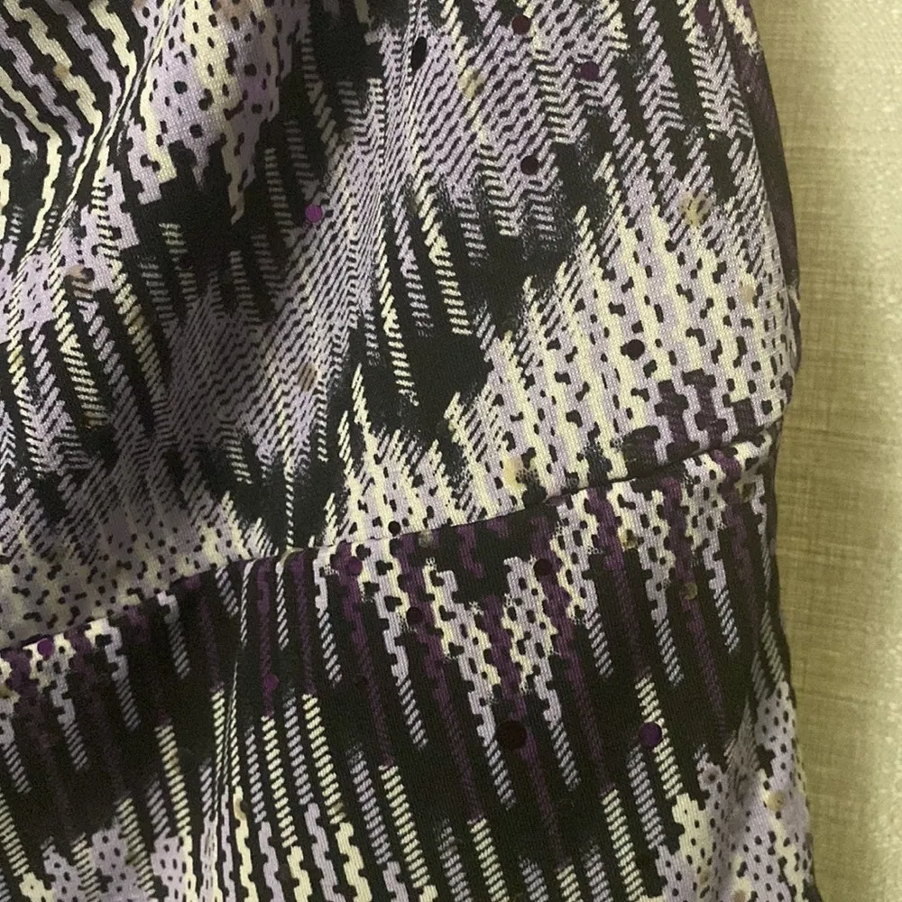 Studio 1940, Small Purple and Black Sparkly Blouse - Image 8