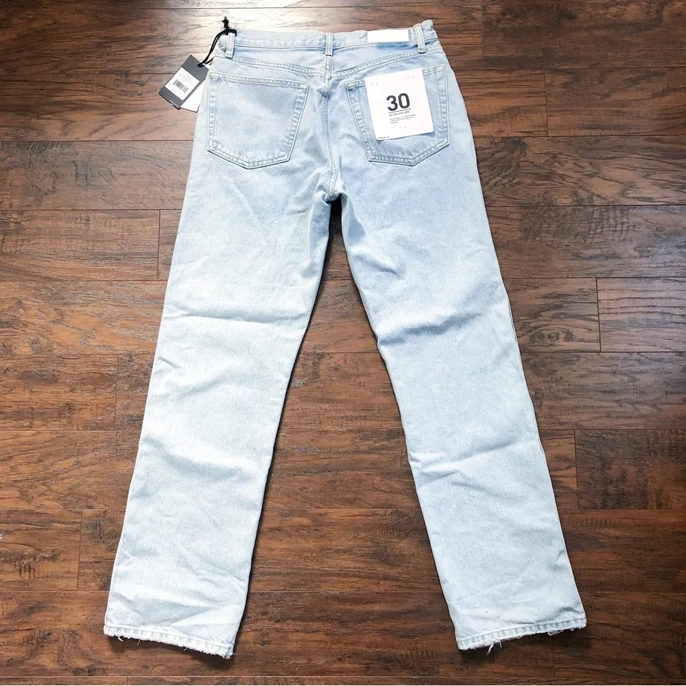 RE/DONE • 90s High Rise Loose jeans Perfect Light Indigo wash button fly baggy - Image 12