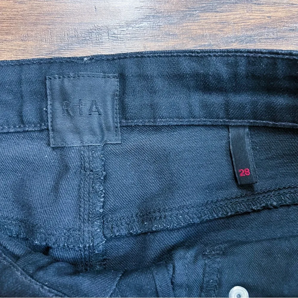 RtA • black skinny jeans distressed ripped moto punk grunge edgy rocker Size 28 - Image 3