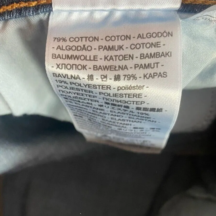 Levi's Classic Straight Leg Boot Cut Mid Rise Jeans Stretch Zip Button 31 Blue - Image 11